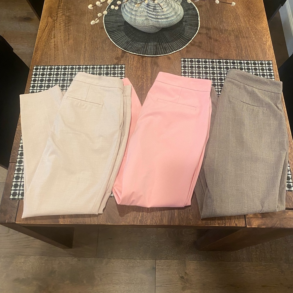3 Zara Mid-Rise Trousers